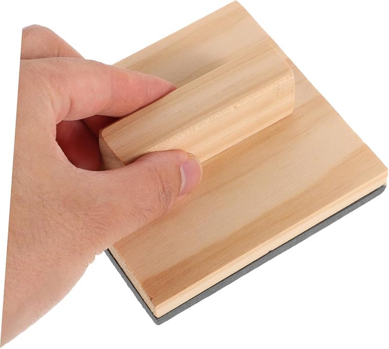 مكشطة إسفنجية بمقبض خشبي 10X10 سم لفن الجدار DIY تطبيق سلس للداخل والخارج - Image 2